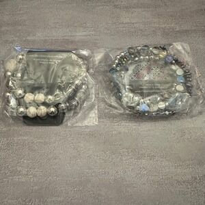 Paparazzi‎ Set of 2 and Beaded Bracelets NWT